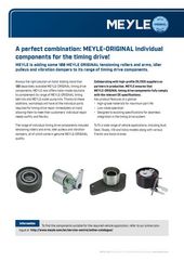 A perfect combination: MEYLE-ORIGINAL individual components for the timing drive!