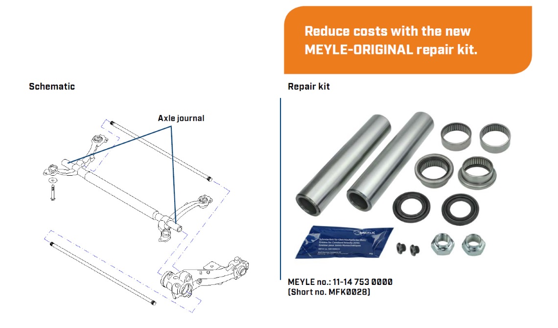 axle beam repair kit